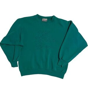 Vintage Teal Brutocao Cellars Embroidered Sweatshirt